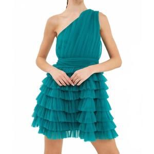 NEW ENDLESS ROSE tulle mini dress in jade